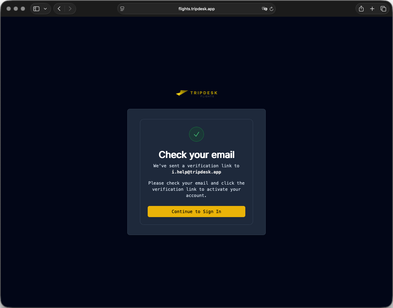 Check your email