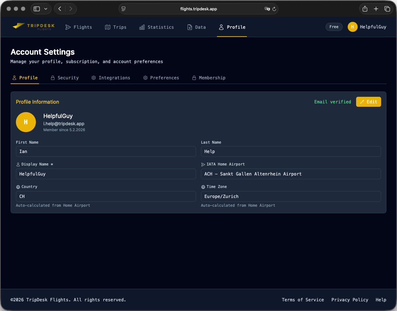 Updated profile